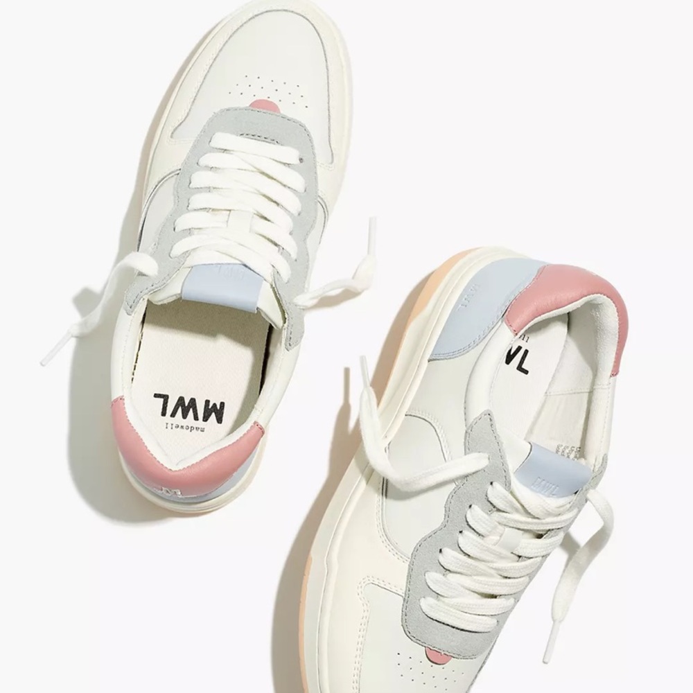 Madewell Court Low-Top Sneakers in Pastel Colorblock